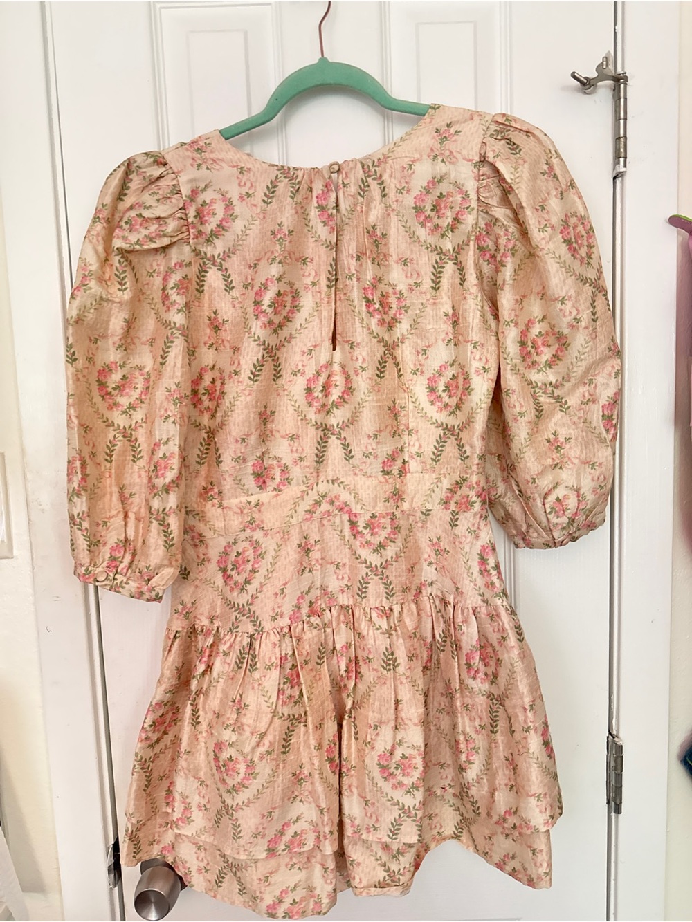 LoveShackFancy Cream and Pink Rococo Dress - Picture 8 of 12